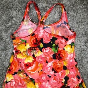 Floral work out tank